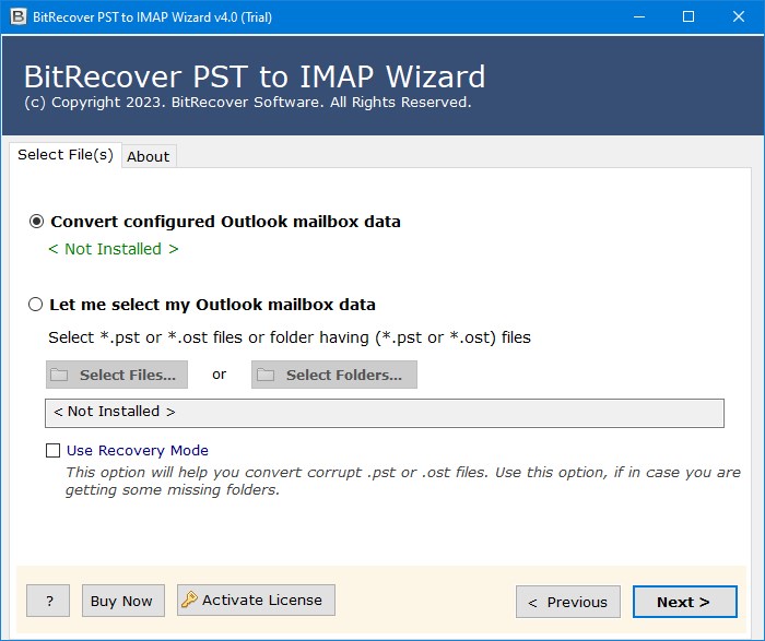 BitRecover PST to IMAP Migration Wizard crack